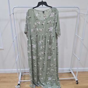SHEIN Sage Floral Maxi Dress